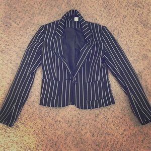 H&M Black pinstripe blazer